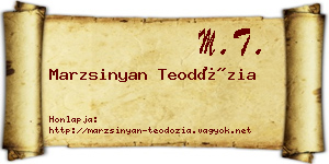 Marzsinyan Teodózia névjegykártya